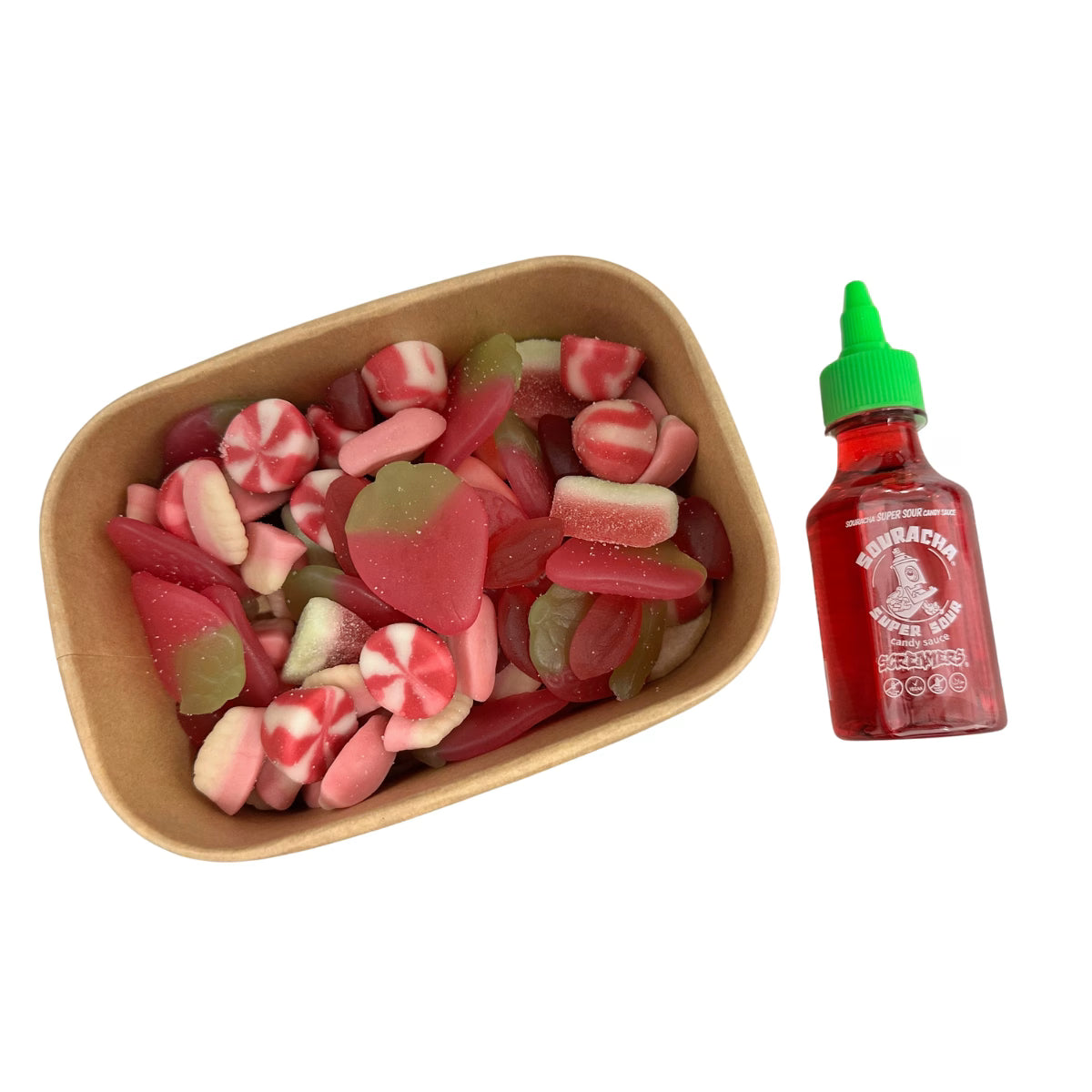 Candy Salad Full of Red Sweets With Super Sour Sauce image 0