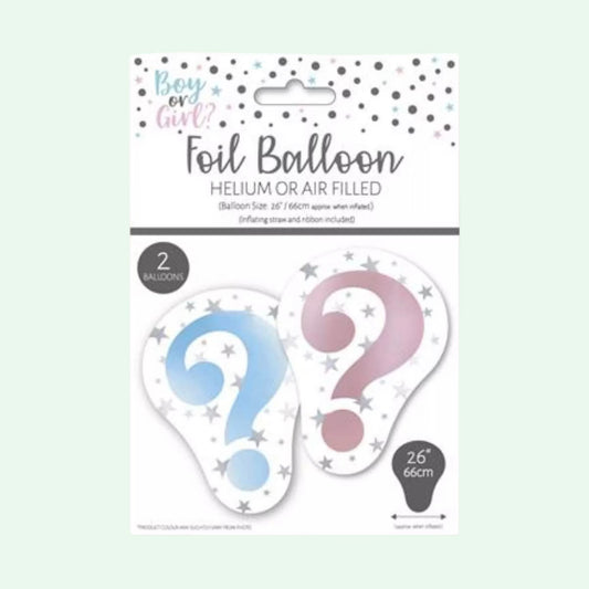 Foil Balloon Gender Reveal 26" ( 2 Balloons) (87) image 1