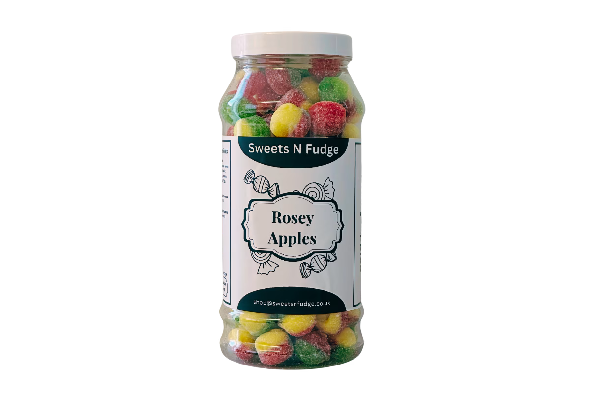 Rosey Apples Boiled Sweets in a Medium Jar image 0