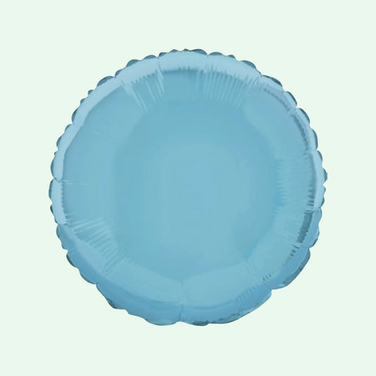 Single 18" Baby Blue Circular Foil Balloon (4) image 0