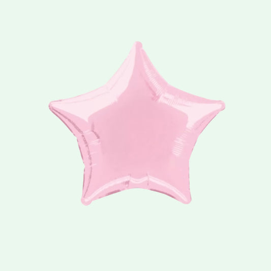 Single 20" Pastel Pink Star Shaped Foil Balloon (1) image 0