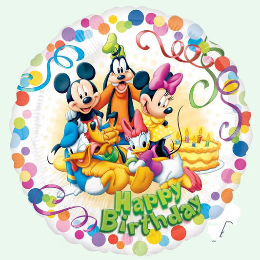 Mickey Mouse Happy Birthday 18" Round Foil Balloon (77) image 0