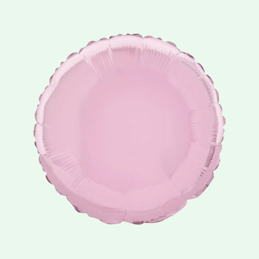 Single 18" Pastel Pink Circular Foil Balloon (2) image 0