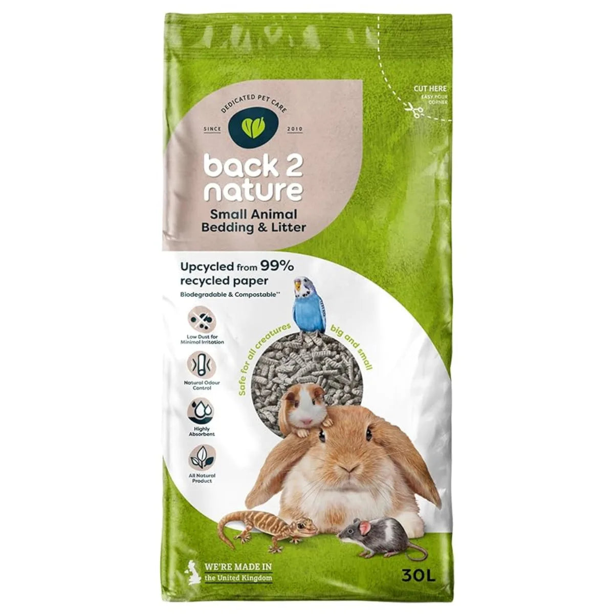 Back2Nature 30l Small Animal Bedding and Litter image 0