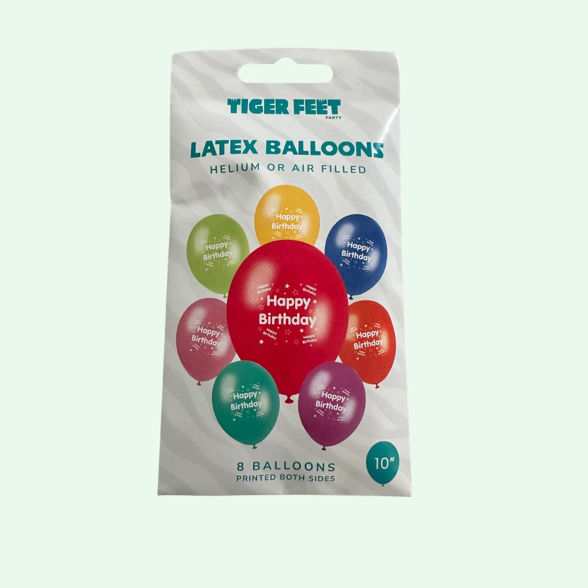 Happy Birthday Latex Balloons Pack of 8 (Un-Inflated) image 0