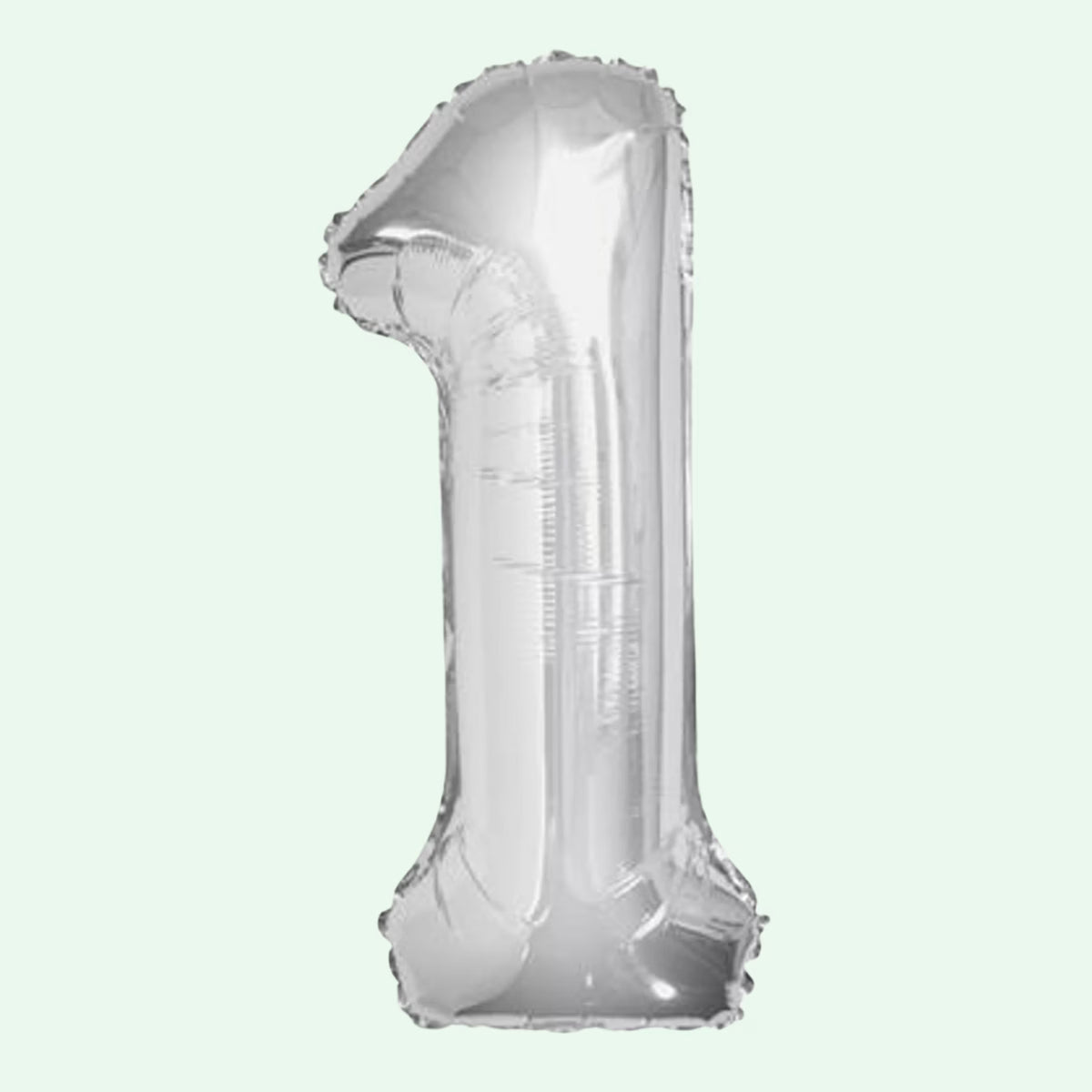 Unique Foil Balloon Silver 34" Number 1 (6) image 0