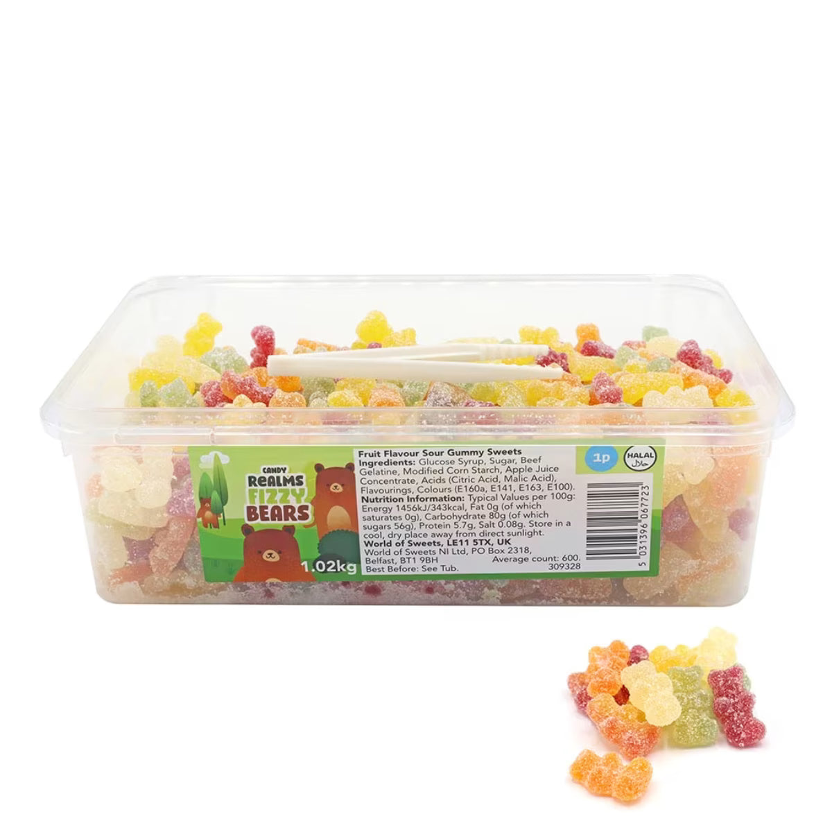 Fizzy Bears Full Tub 1.02kg image 0