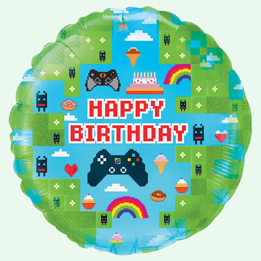 Blox Game Birthday 18" Holographic Foil Balloon (65) image 0