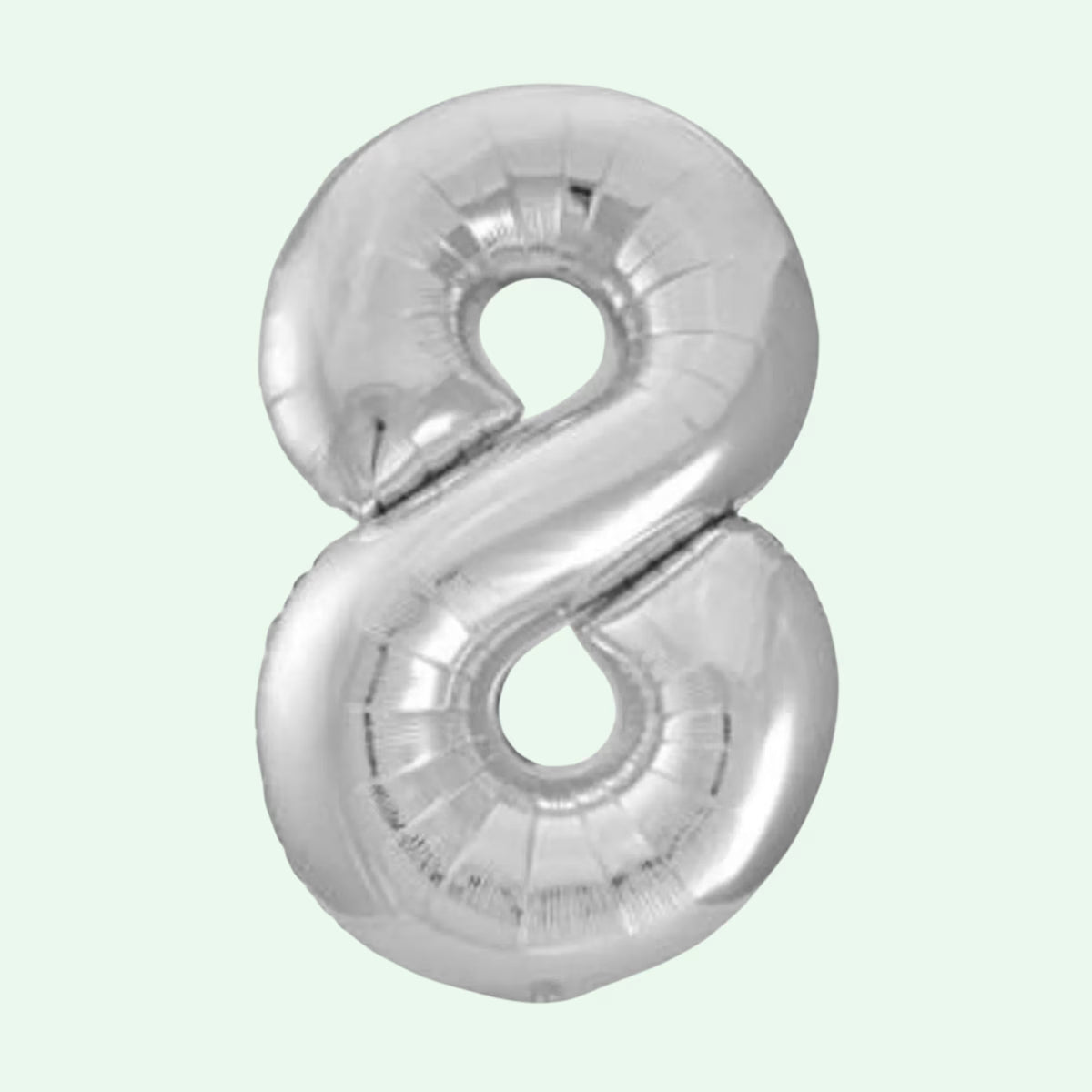 Unique Foil Balloon Silver 34" Number 8 (14) image 0