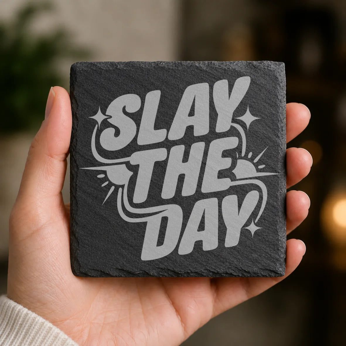 Slate Coaster Engraved 8 image 0