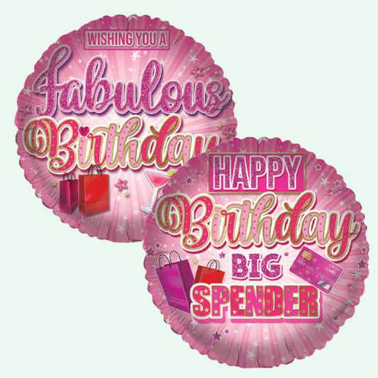 18 inch Fabulous Birthday Celebration Foil Balloon (1 Balloon double Sided Print) (48) image 0