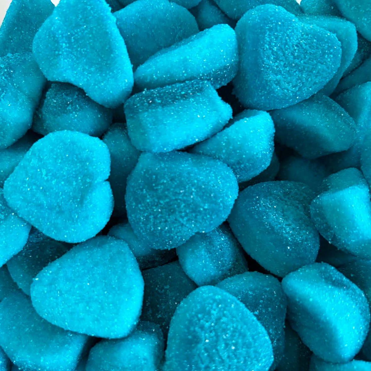 Fizzy Raspberry Filled Hearts 200g
