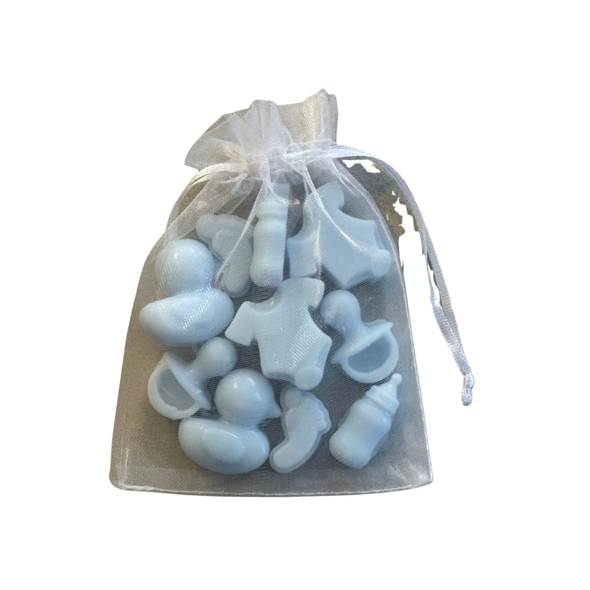 Baby Shower Wax Melts Organza bag Mixed Boy Melts x 10 (Choose Scent), image 0