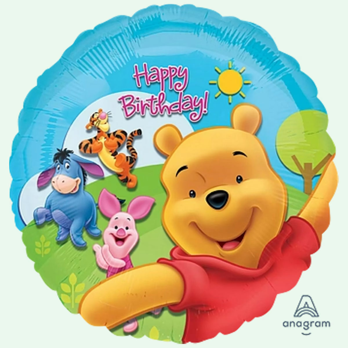 Winnie thePooh & Friends Happy Birthday 18" Round Foil Balloon (83) image 0