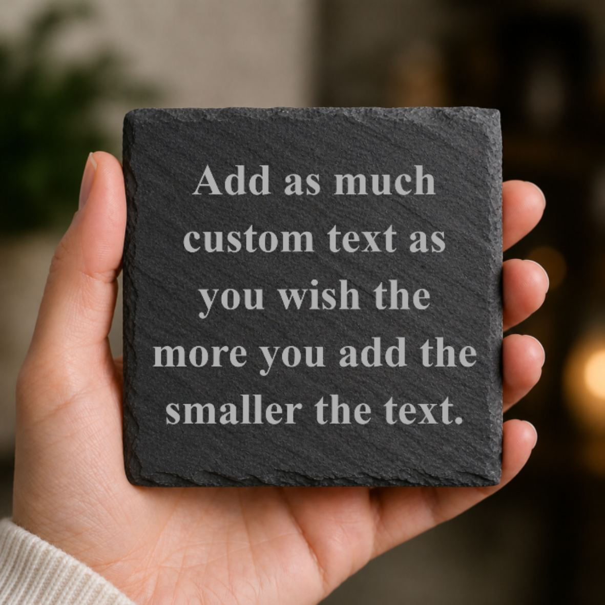 Slate Coaster with Custom Text