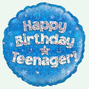 Teenager Blue Round Foil Balloon 18" Round (26)