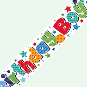 Birthday Boy Foil Banner 2.6m