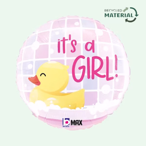 Grabo Foil Balloon Pink It's A Girl Rubber Duck 18" (18)