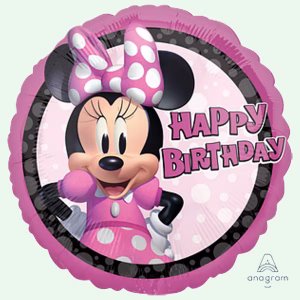 Minnie Mouse Happy Birthday 18" Round Foil Balloon (80)