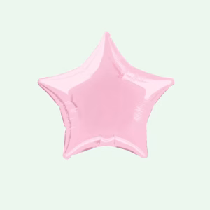 Single 20" Pastel Pink Star Shaped Foil Balloon (1)