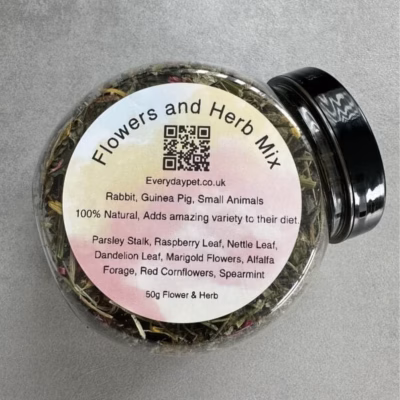 Flowers & Herb Mix Small Pet Treats in a Jar 50g