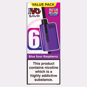 IVG SAVR Blue Sour Raspberry 20mg 3000 puff vape