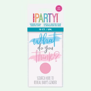 Gender Reveal Scratch Cards Party Game 10pk - GIRL